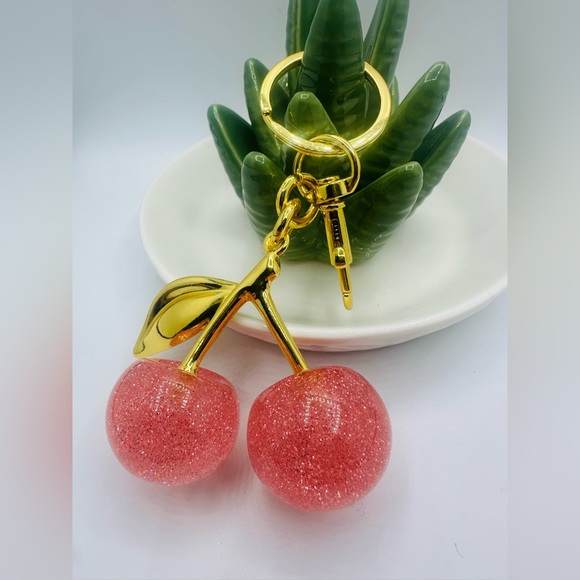 Cherries Bag Charm Key Chain - Picture 4 of 5